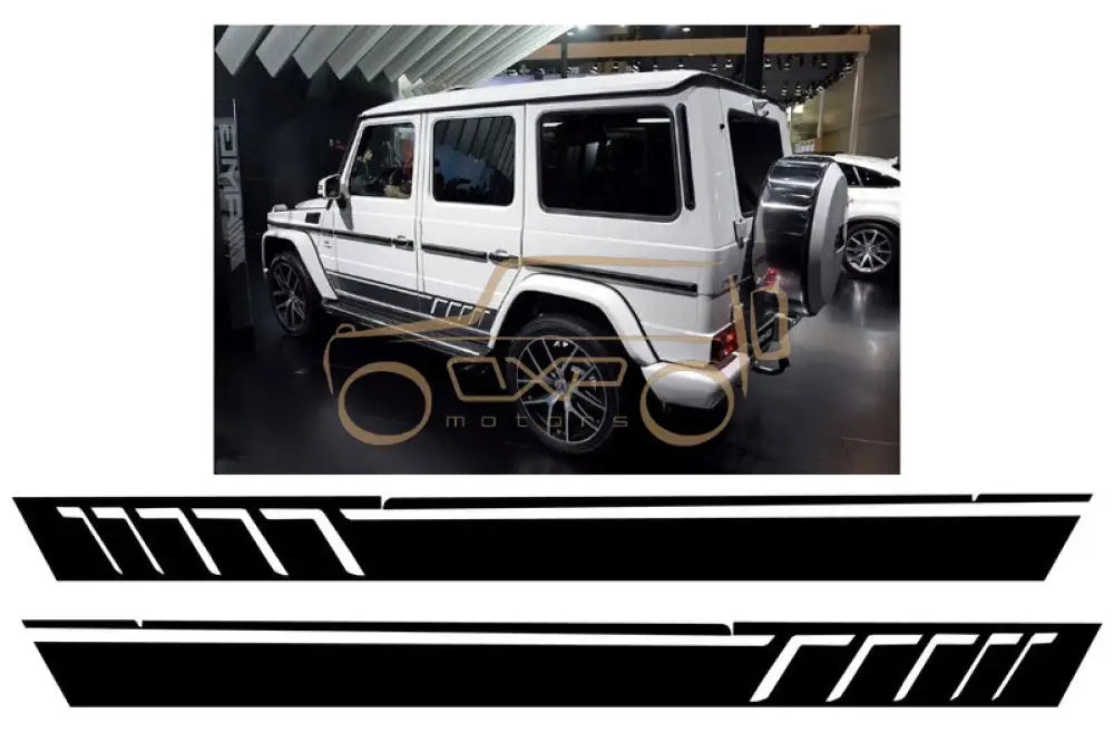 Mercedes-Benz G-class W463 (1989-2017) Side Decals Sticker Vinyl Matte Black