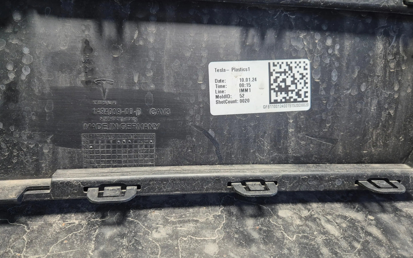 Tesla Model Y Rear Bumper Trim Bar Molding - bumper trim