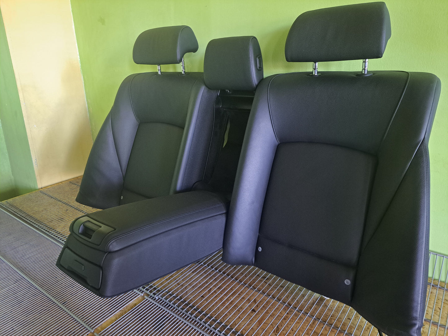 BMW F01 7-Series Black Leather Rear Seats