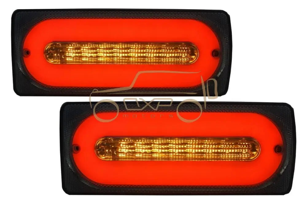 Mercedes-Benz G-Class W463 (1989-2015) LED Taillights with Black Door Moldings