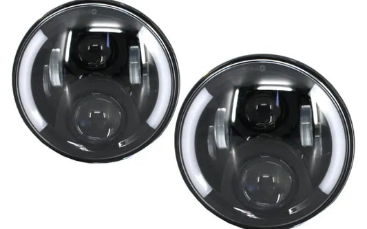 Mercedes-Benz G-Class W463 (1989-2017) Half Halo Black Headlights - headlights