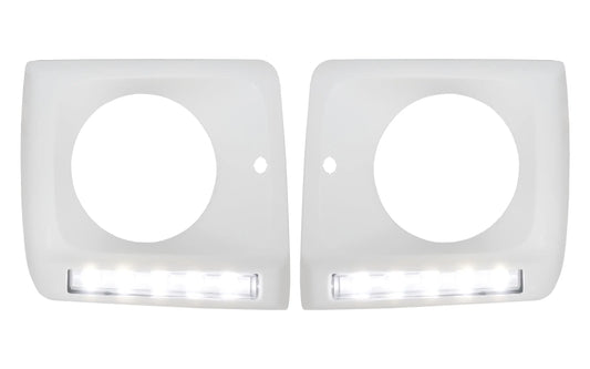 Mercedes-Benz G-Class W463 Headlights Covers with LED DRL Daytime Running Lights - daytime running lights