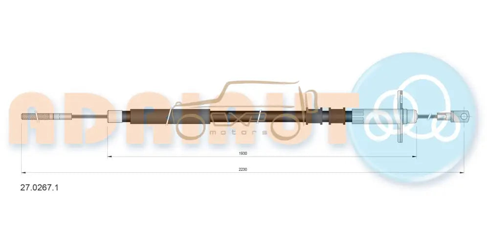 Mercedes-Benz G-Class W463 Parking Brake Cable