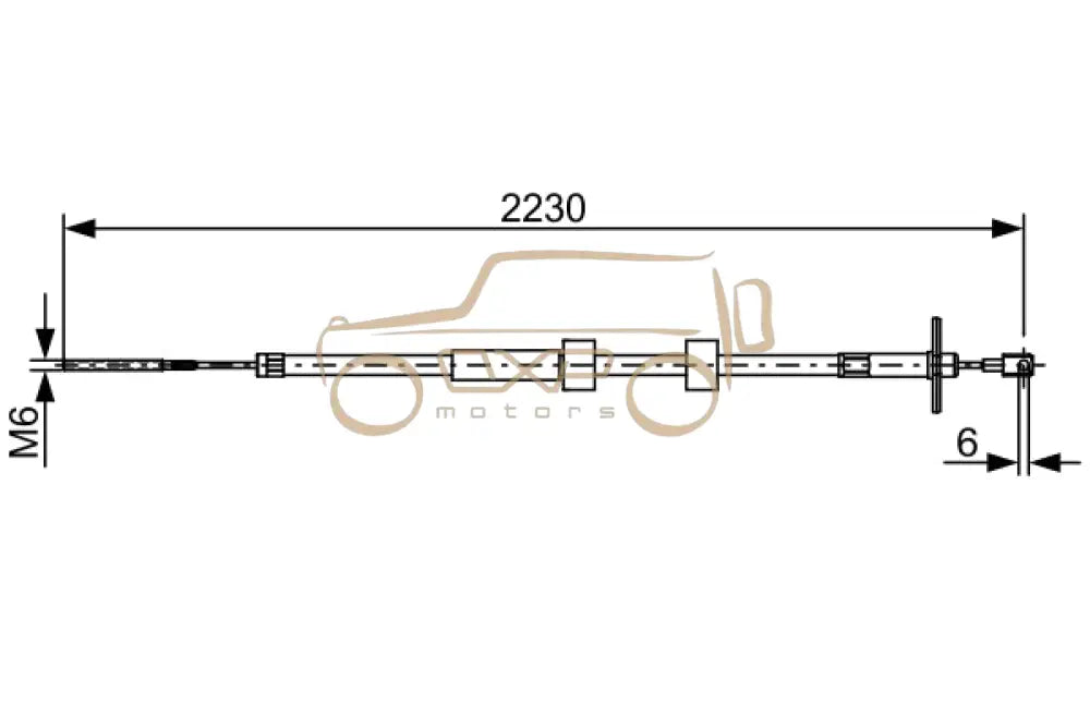 Mercedes-Benz G-Class W463 Parking Brake Cable