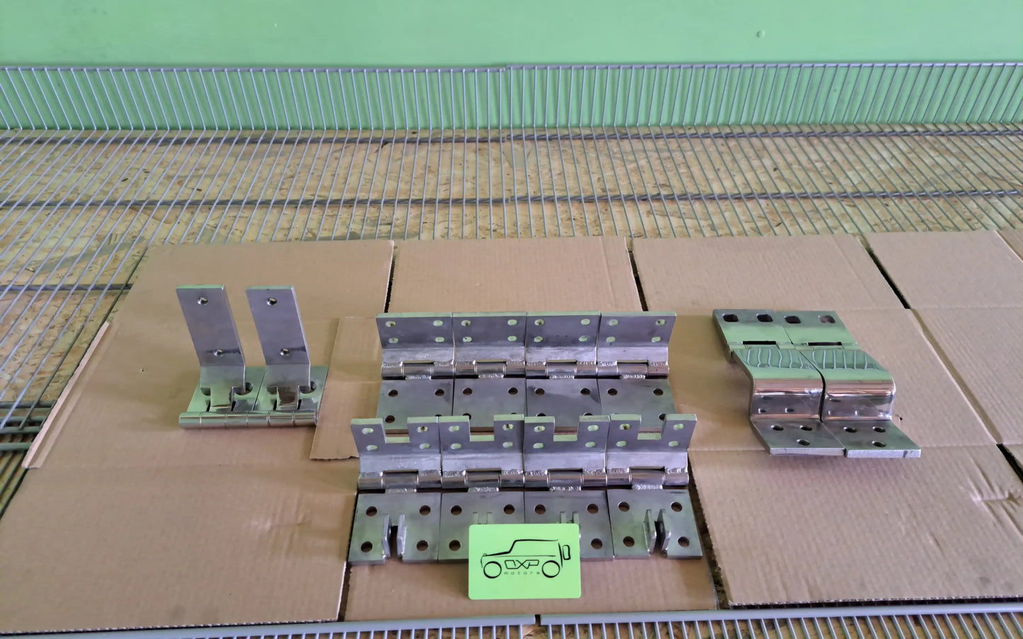 Mercedes-Benz G-Class W463 Stainless Steel Doors Hood + Trunk Door Hinge Set 12 pcs - Silver - hinge set