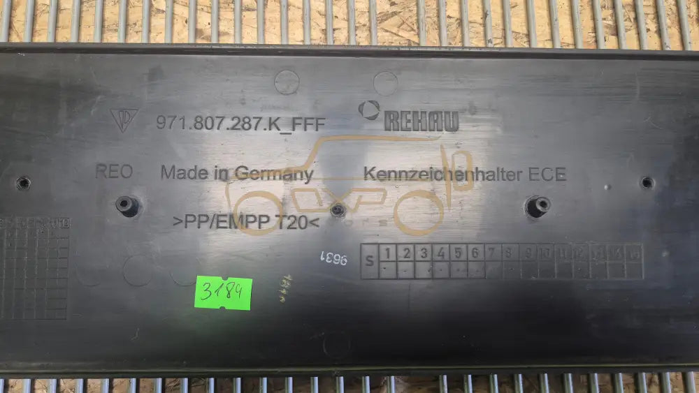 Porsche Panamera 971 license plate holder front bumper - license plate holder